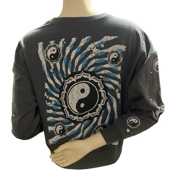Rebellious One Tops - Rebellious One Yin Yang Sweatshirt